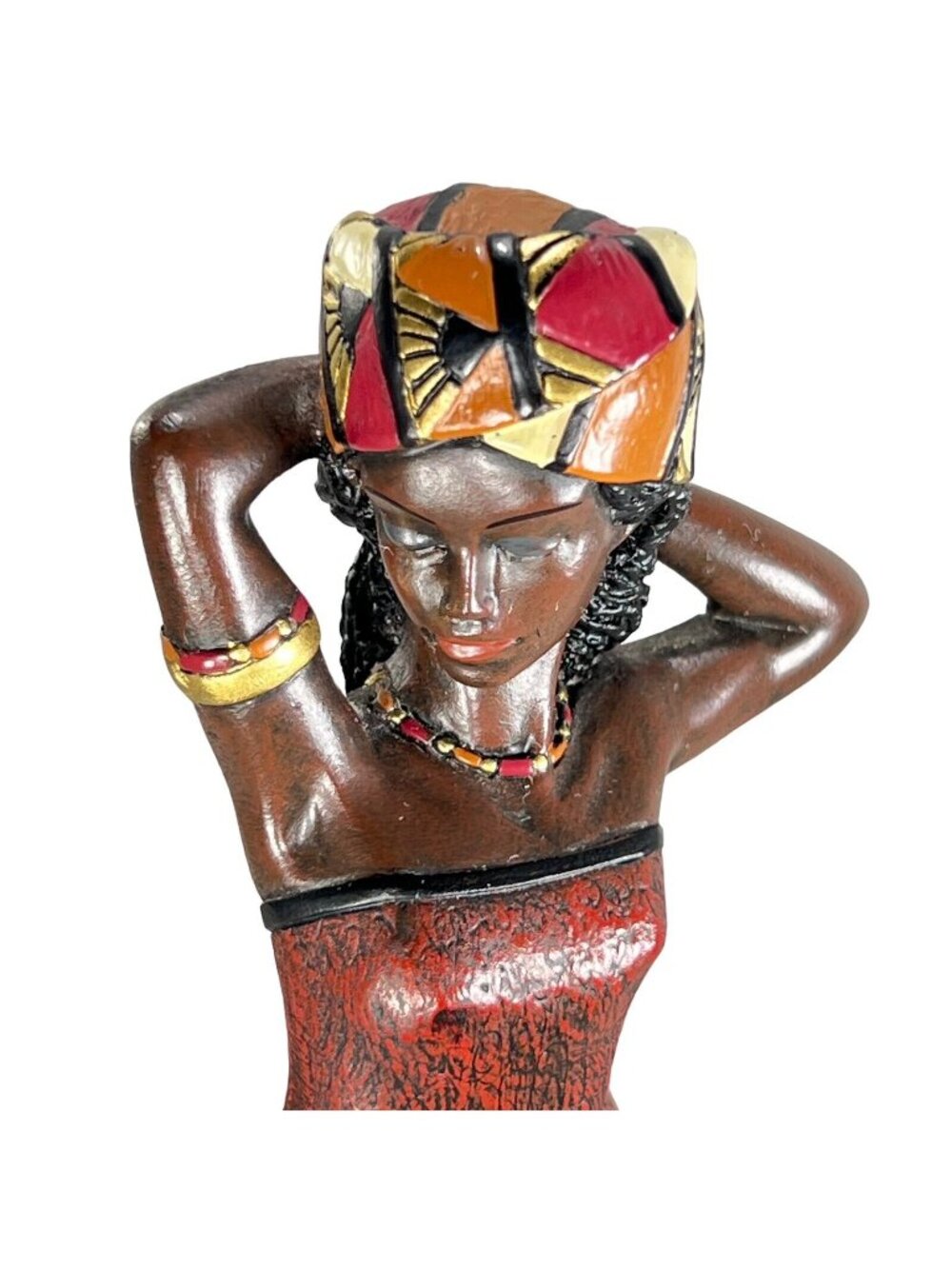 Vtg Mahogany Princess Figurine Parastone 1999 "Inspired" African Art Sculpture